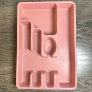 Vintage Rubbermaid Silverware Organizer 2921-6 Pink Mauve Drawer Tray